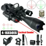4-16X50EG Scope Laser Flashlight Red Red Dot Combo Tactical Riflescope Long Range Shooting Optic Sight Hunting Sniper Scopes
