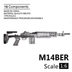 1/6 M14BER Combat Rifle Gun Model Plastic Assemble Action Figures Weapon Accessory Soldier Military Building Kit Toy